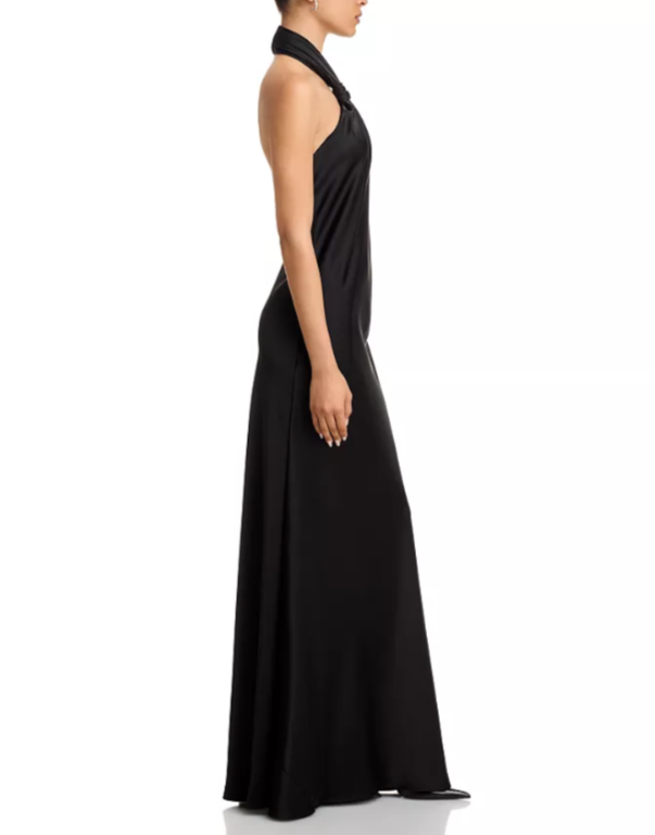 AQUA Knot Halter Gown MSRP $268