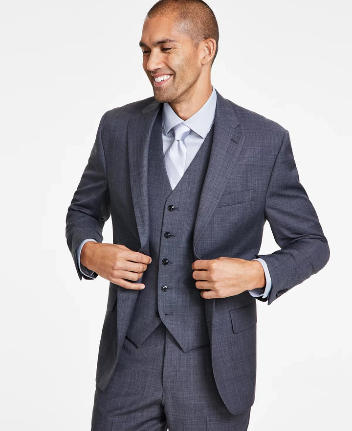 Michael Kors Men's Classic-Fit Wool-Blend Stretch Solid Suit Jacket MSRP $450