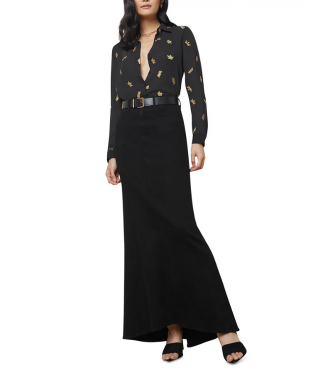 L'AGENCE Kailani Mermaid Denim Skirt MSRP $295