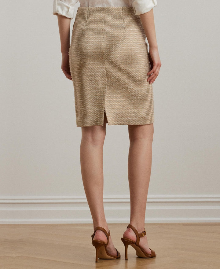 Lauren Ralph Lauren Women's Cotton-Blend Bouclé Pencil Skirt MSRP $195