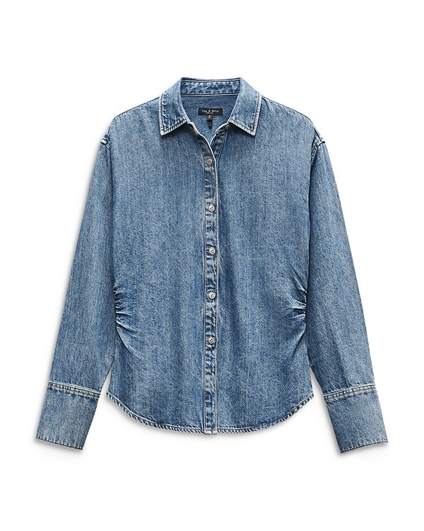 rag & bone Leah Ultra Featherweight Denim Shirt MSRP $258