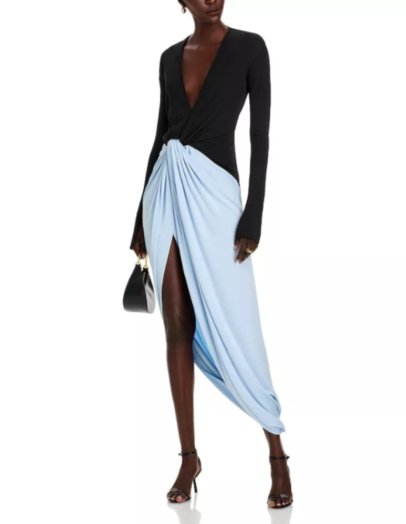 Victoria Beckham Long Sleeve Jersey Gown MSRP $1850 Size 10 # 1B 2711 New