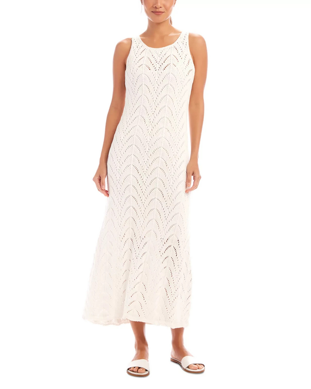Karen Kane Flowy Crochet Midi Dress MSRP $188