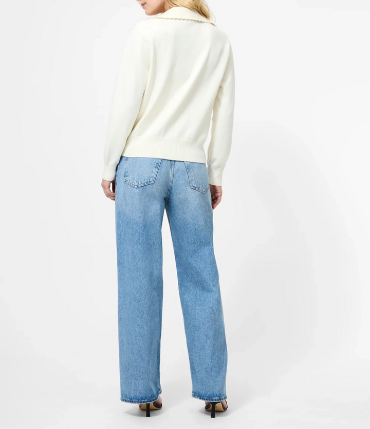 French Connection Sloane Pearl Collared Sweater MSRP $138