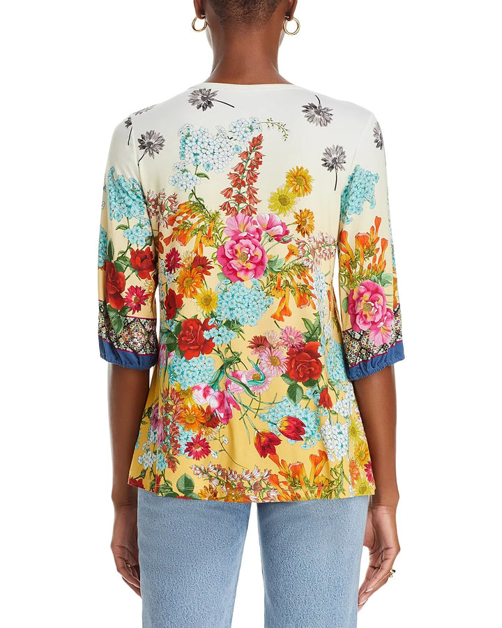 Johnny Was Floral Print Top MSRP $130