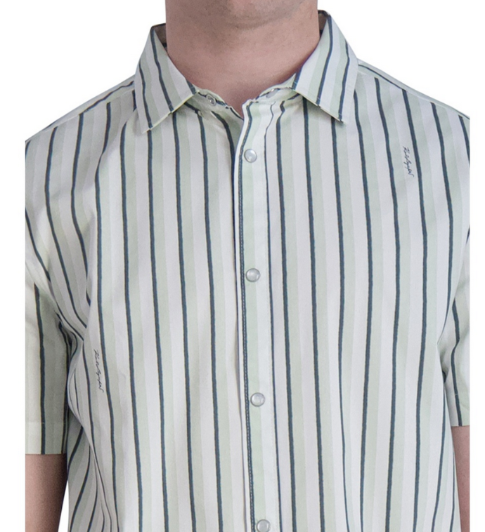KARL LAGERFELD PARIS Woven Stripe Shirt MSRP $99