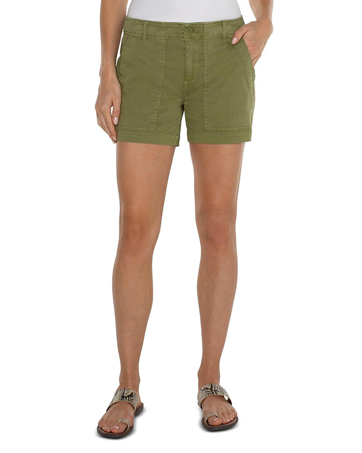 Liverpool Los Angeles Mid Rise Utility Shorts MSRP $89