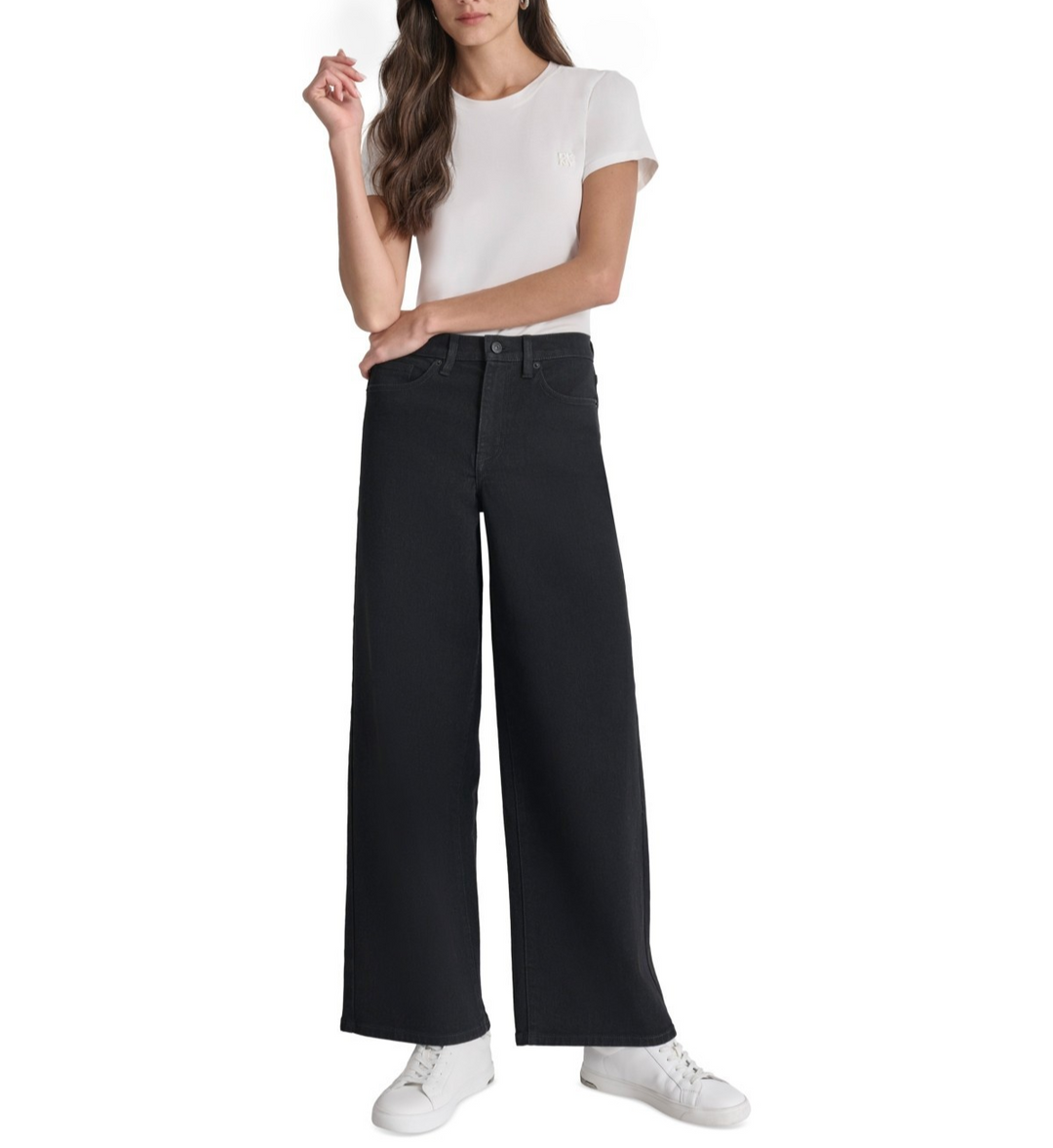 DKNY Jeans High-Rise Wide-Leg Jeans MSRP $79