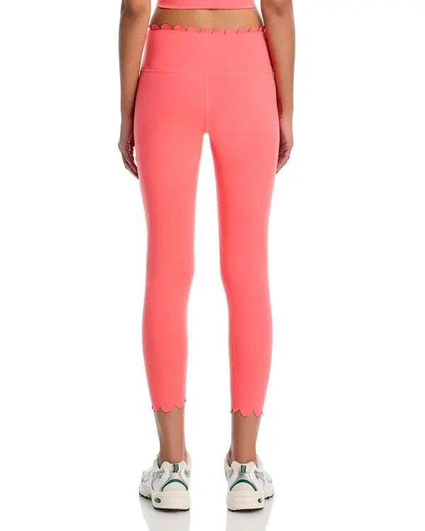 Aqua High Rise 7/8 Scalloped Leggings MSRP $78