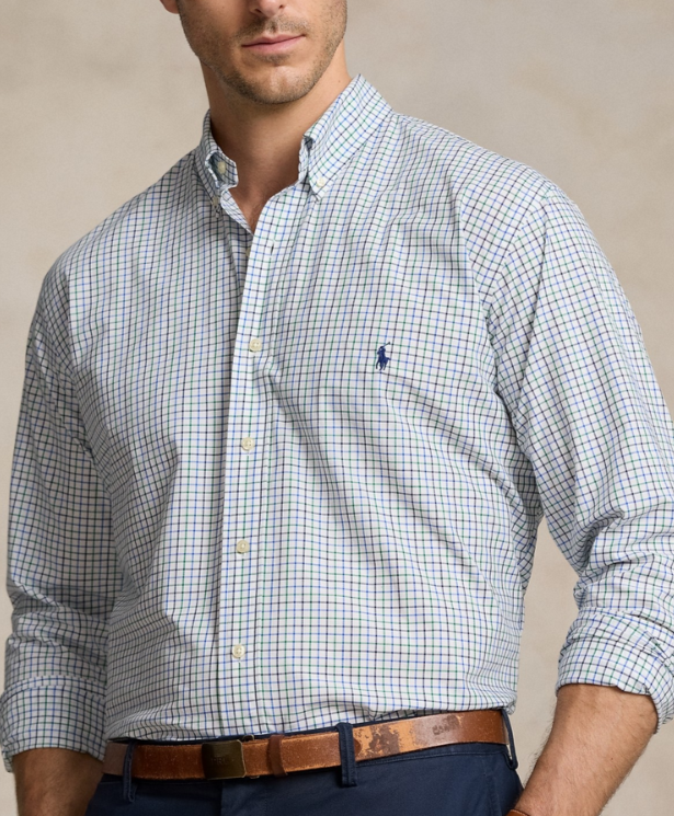 POLO Ralph Lauren Big & Tall Stretch Poplin Shirt MSRP $138