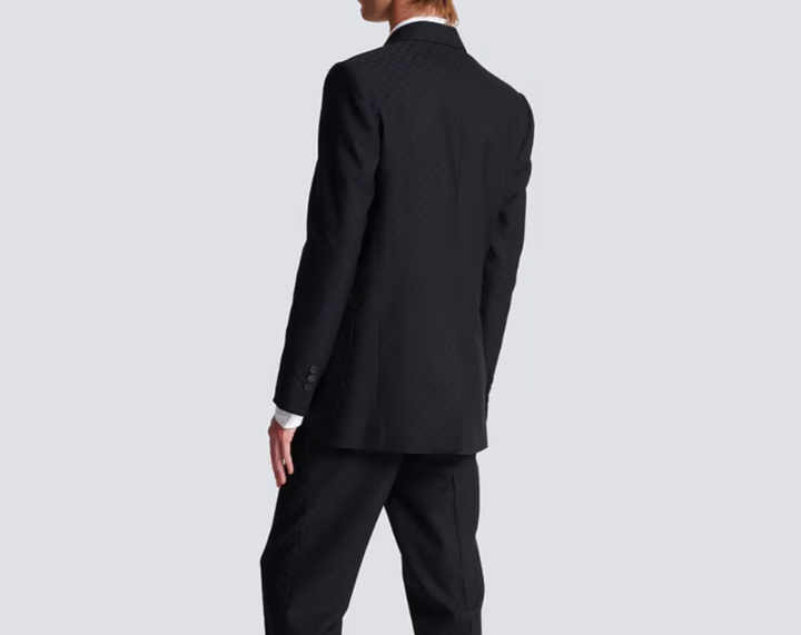 Balmain Monogram Wool Jacquard Sport Coat MSRP $2990