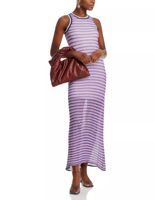 Veronica Beard Sivan Striped Maxi Dress MSRP $428