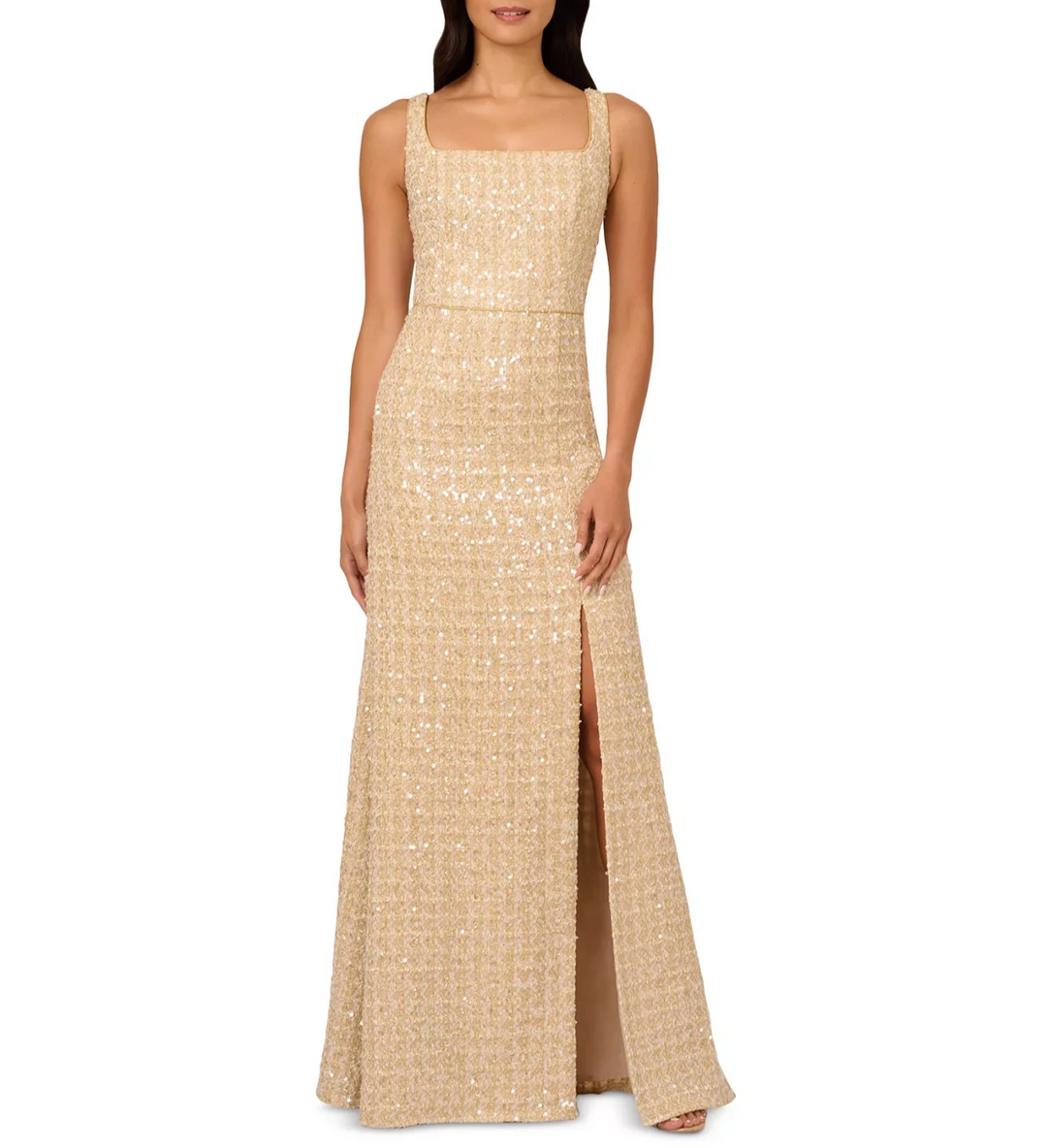 Adrianna Papell Women's Sequined Boucle Gown MSRP $279