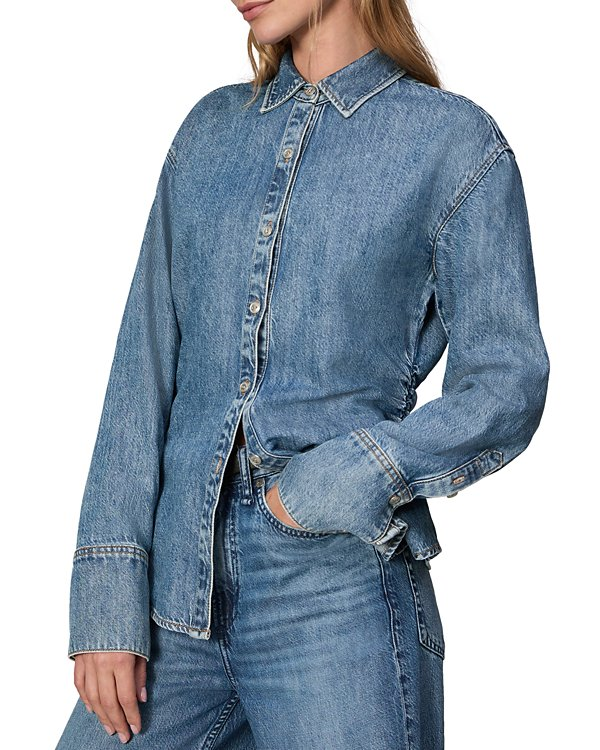 rag & bone Leah Ultra Featherweight Denim Shirt MSRP $258