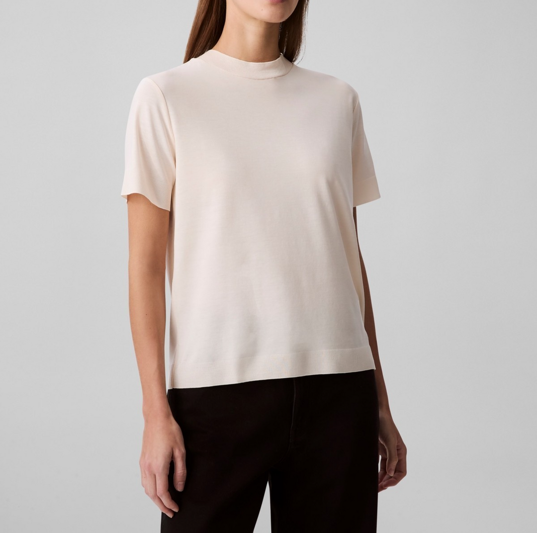 Calvin Klein Women's Fine-Knit Short Sleeve Top MSRP $69