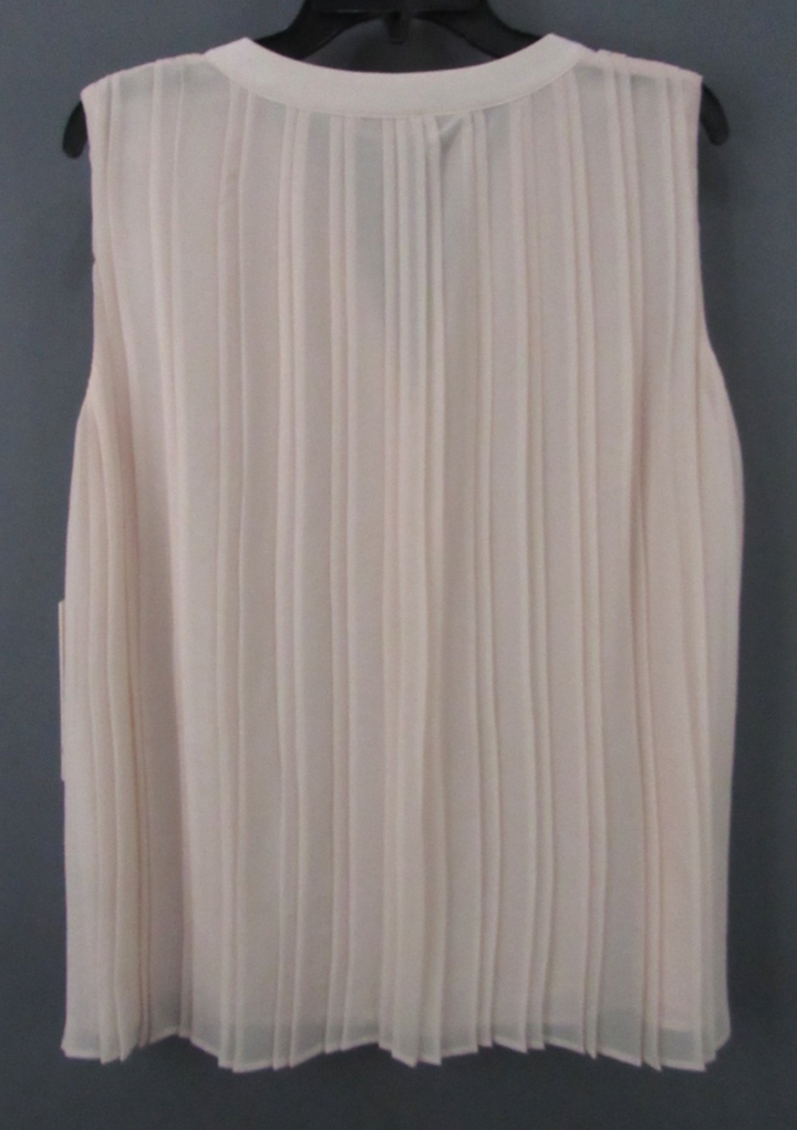 Calvin Klein Sleeveless Pleated Blouse MSRP $79
