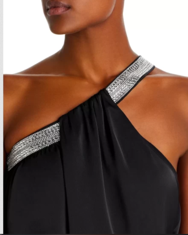 Ramy Brook Embellished One Shoulder Sleeveless Top MSRP $345