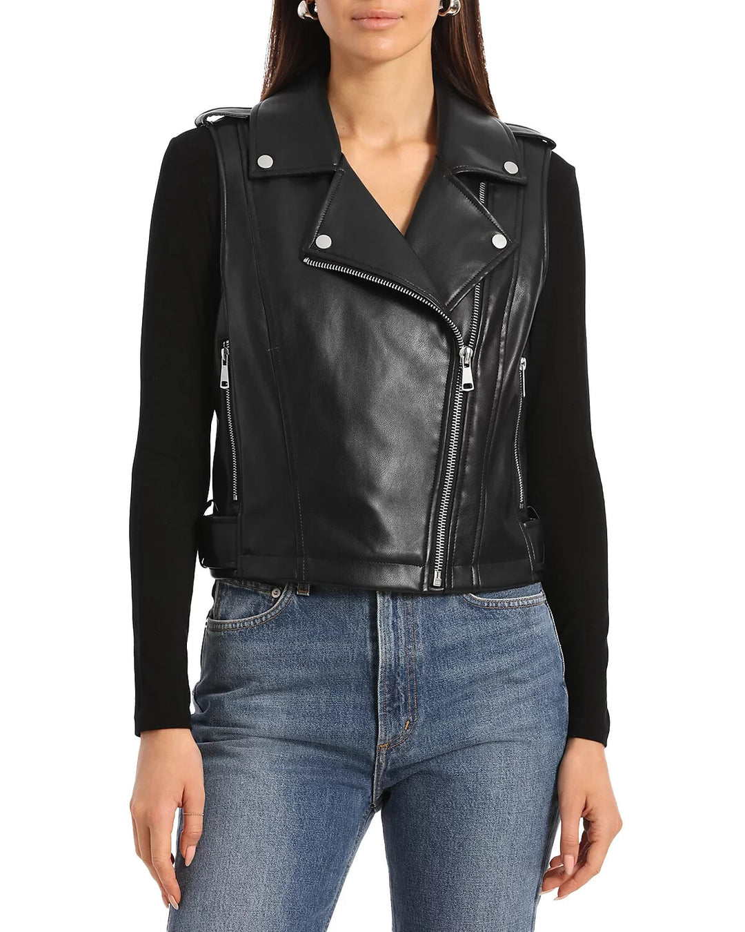 Bagatelle Faux Leather Biker Jacket MSRP $99