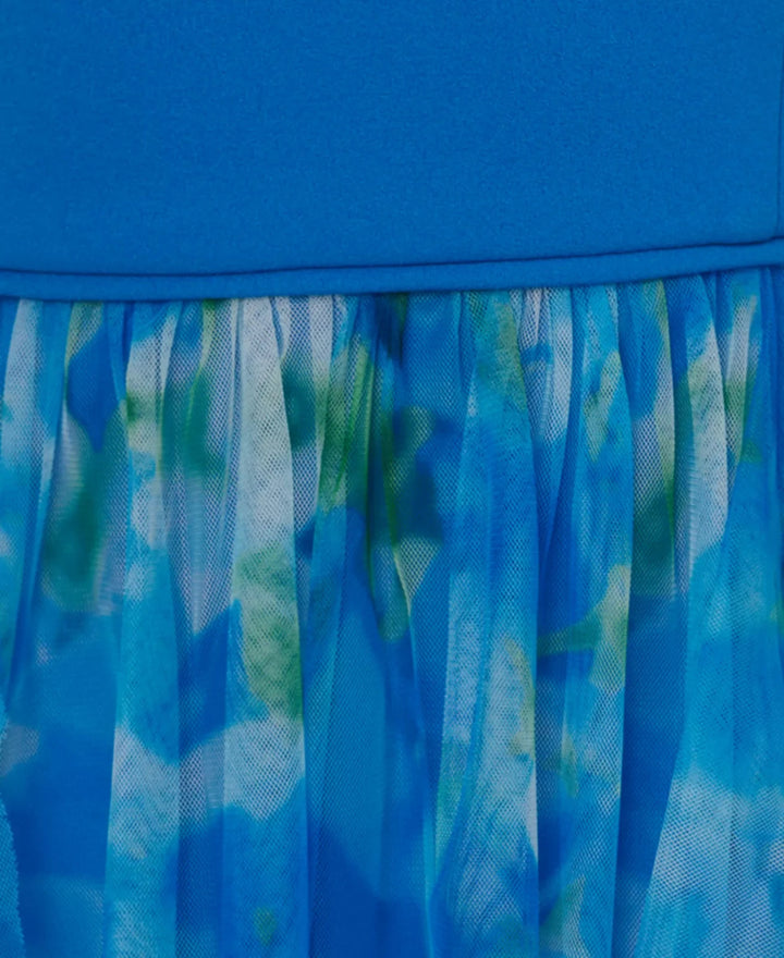 Adrianna Papell Sweetpea Mixed-Media Gown MSRP $229