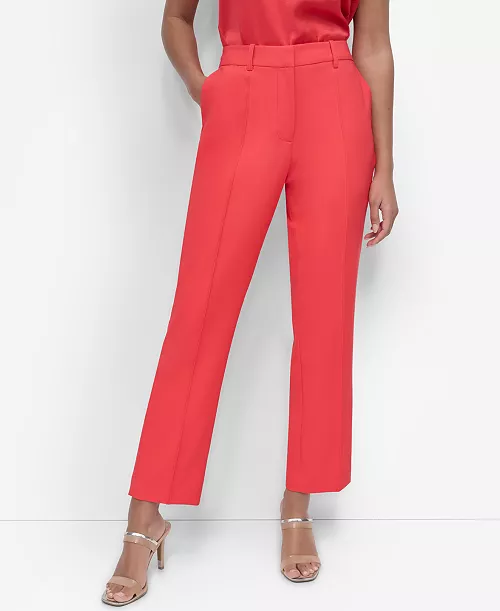 DKNY Women's Flared-Leg Mid-Rise Pants MSRP $99