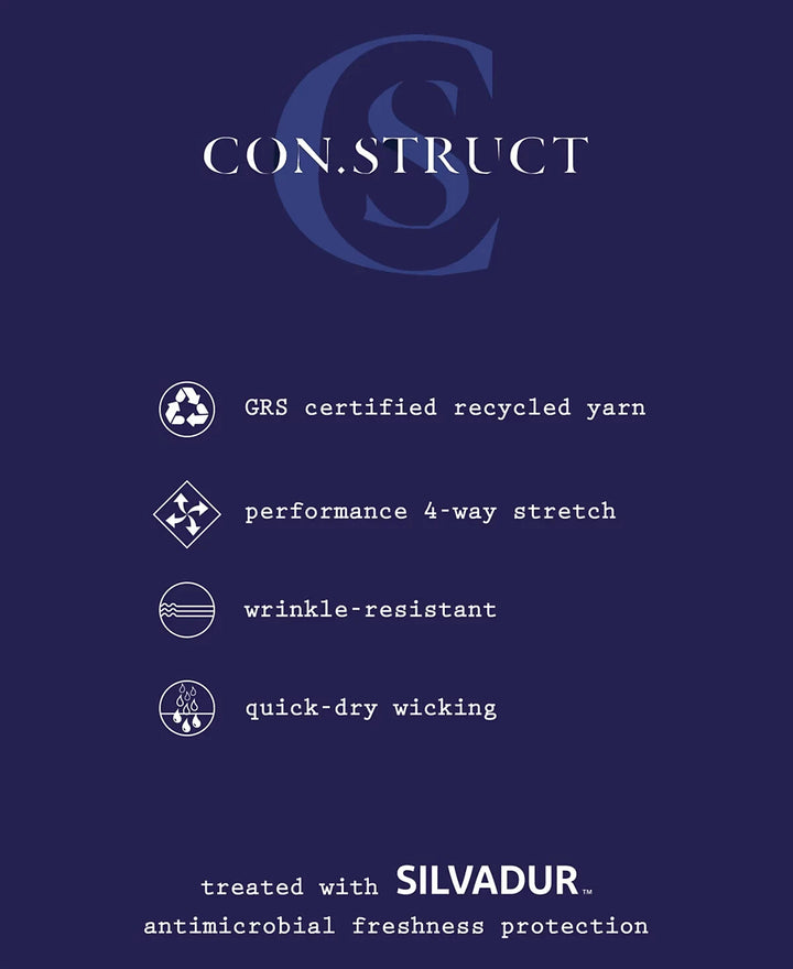 ConStruct Slim Fit Check Performance Stretch Cooling Comfort Dress Shirt $69