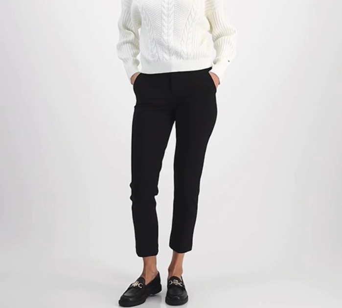 Tommy Hilfiger TH Flex Straight-Leg Ankle Ponte Pants MSRP $89