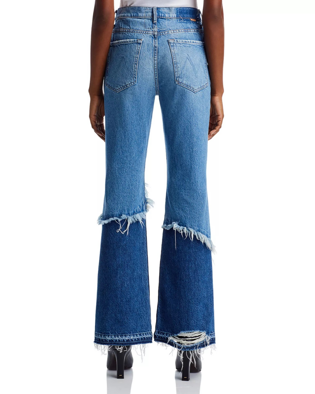 Mother the Dual Desperado Sneak in High Rise Jeans MSRP $298