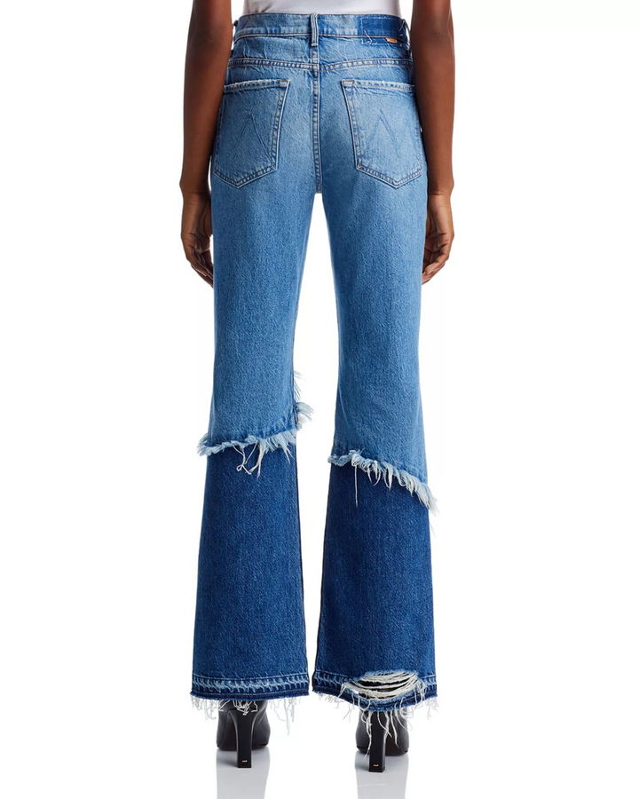 Mother the Dual Desperado Sneak in High Rise Jeans MSRP $298