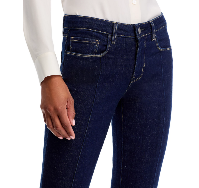 L'AGENCE Lenora Low Rise Seamed Flare Jeans MSRP $285
