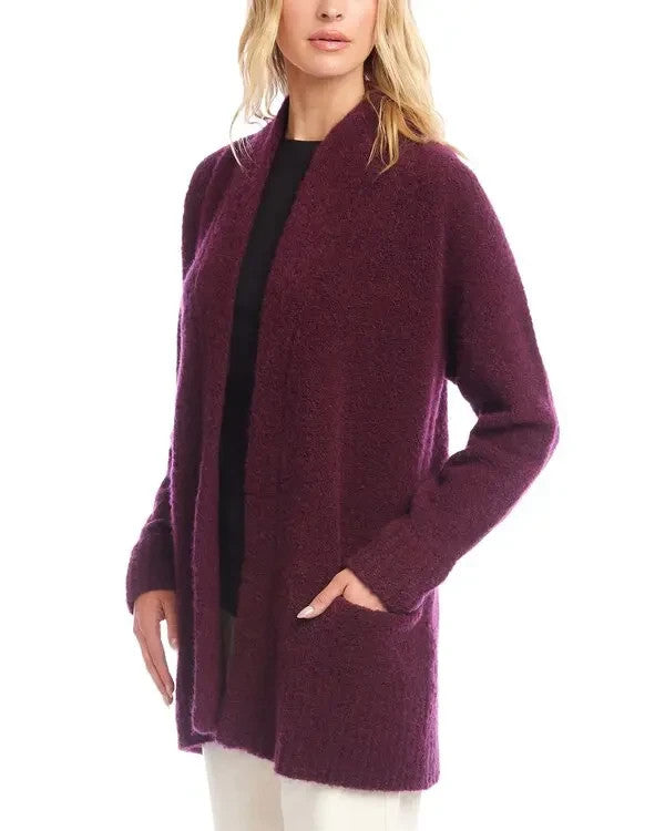 Karen Kane Bouclé Cardigan Sweater MSRP $158