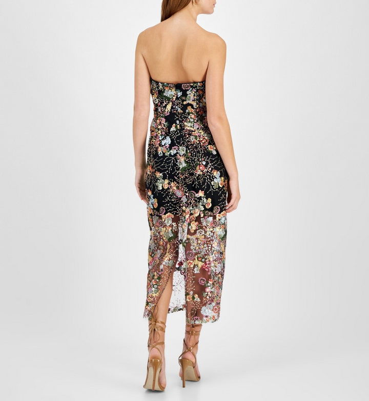 Sam Edelman Sequined Strapless Midi Dress MSRP $168
