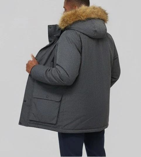 Club Room Men's Parka with a Faux Fur-Hood Jacket MSRP $250