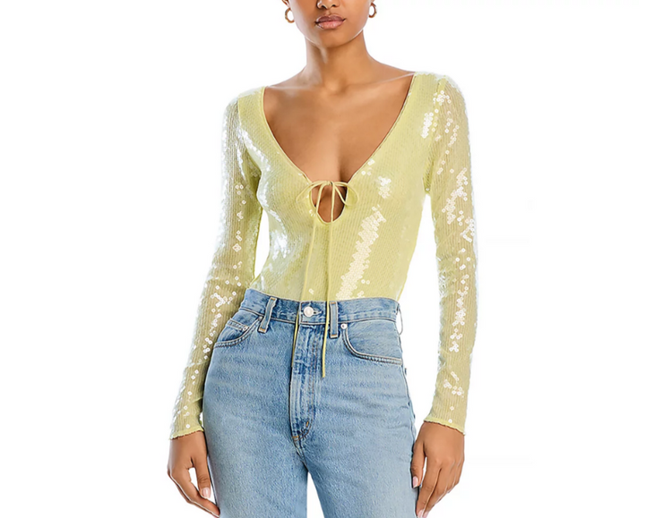 Bardot Verona Sequined Bodysuit MSRP $119