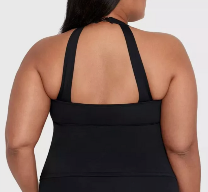 Lauren Ralph Lauren Plus Size Halter Tankini Top MSRP $113