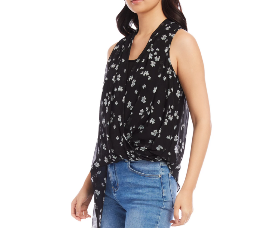 Karen Kane Asymmetric Hem Top MSRP $138 Size XL