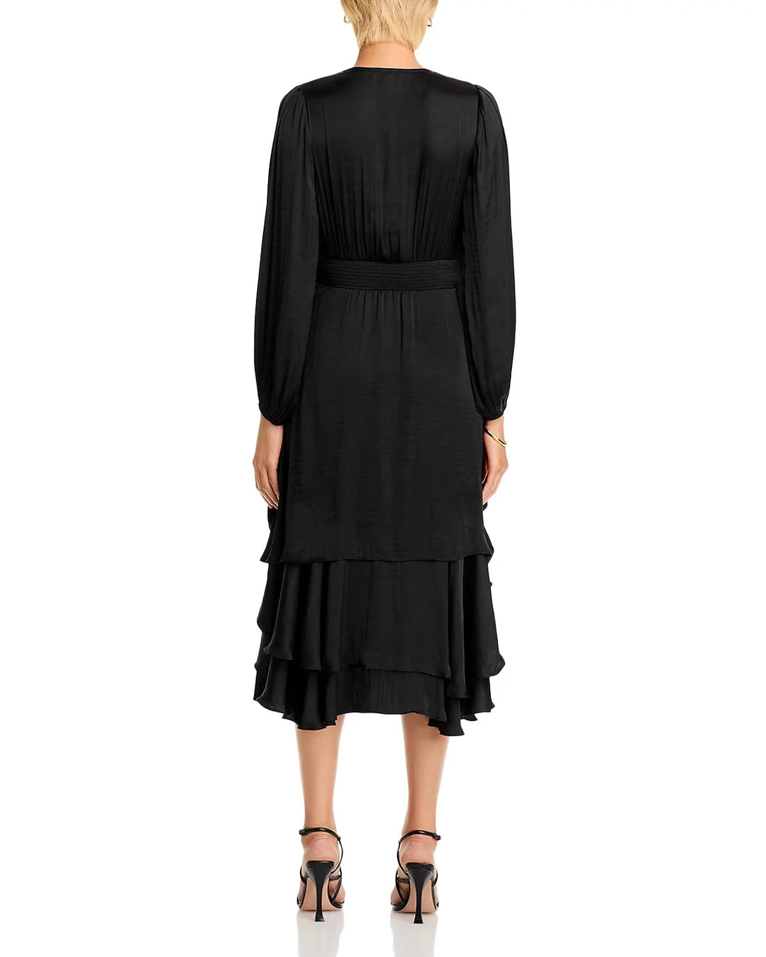 STEVE MADDEN Bei Surplice Neck Asymmetric Midi Dress MSRP $139