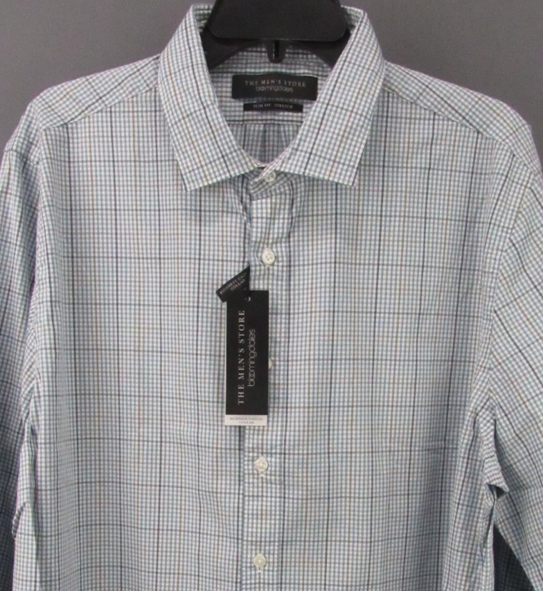 The Men's Store Stretch Slim Fit Button Down Shirt $98