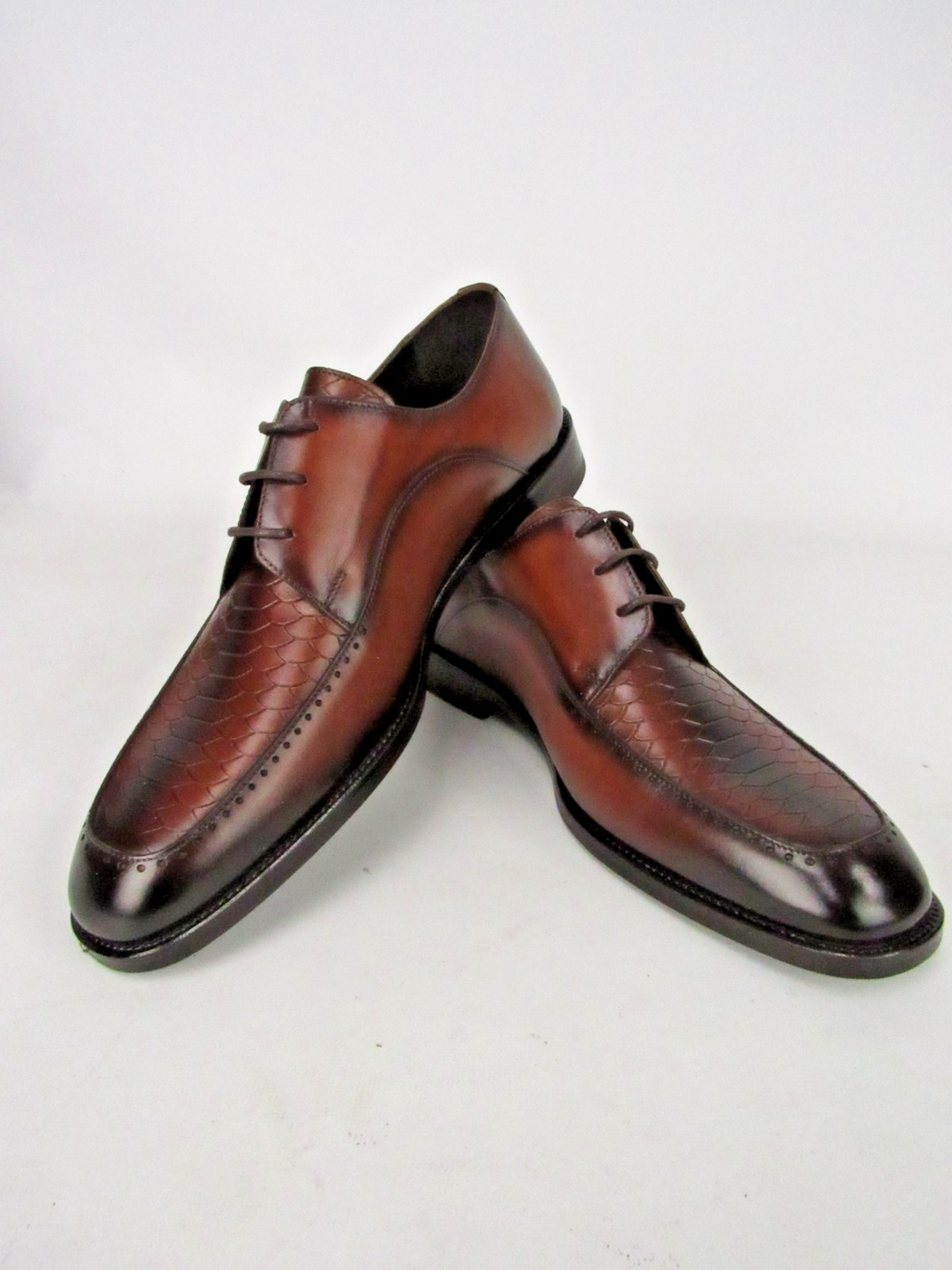 Men’s Premium Textured Calf Leather Derby Shoes – Handcrafted Size EU 41