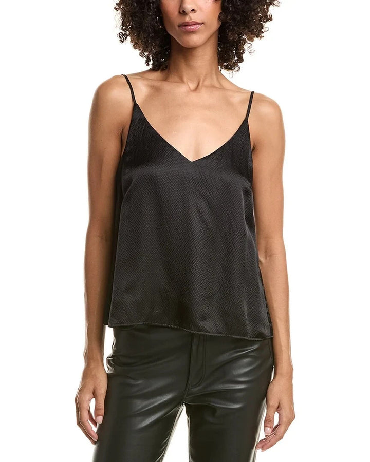 Bella Dahl Womens Hammered Silk-Blend Cami Top MSRP $145