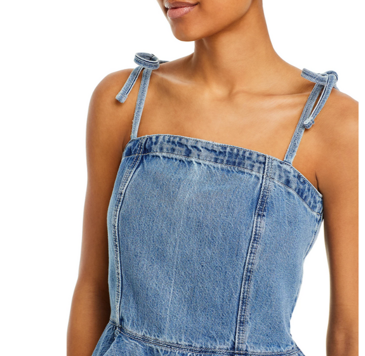RE/DONE Denim Peplum Top MSRP $295