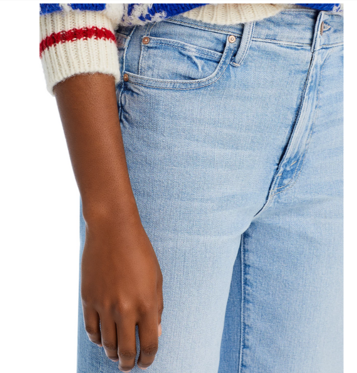 MOTHER The Kick It High Rise Frayed Ankle Jeans MSRP $238