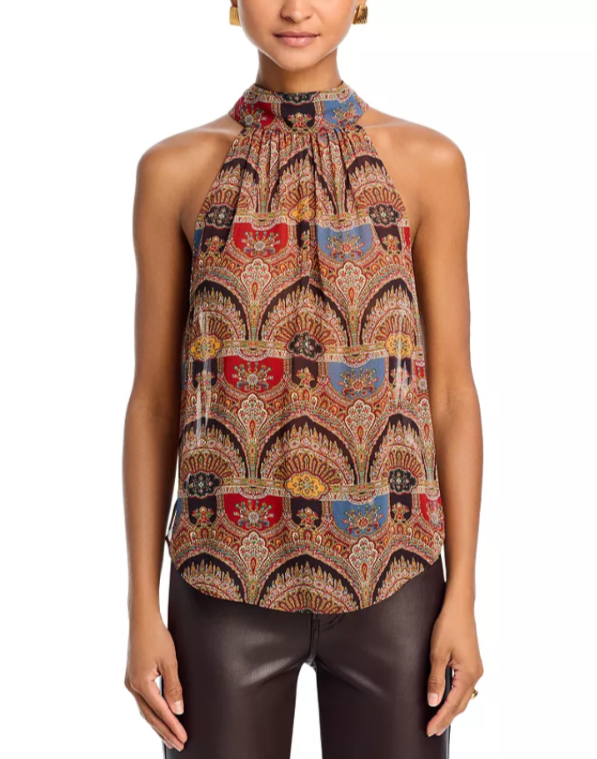 Veronica Beard Tanisha Paisley Halter Top MSRP $298