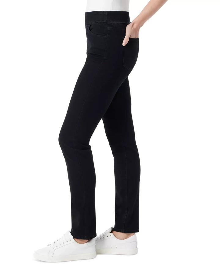 Gloria Vanderbilt Women's Amanda High-Rise Straight Pull-On Jeans MSRP $48