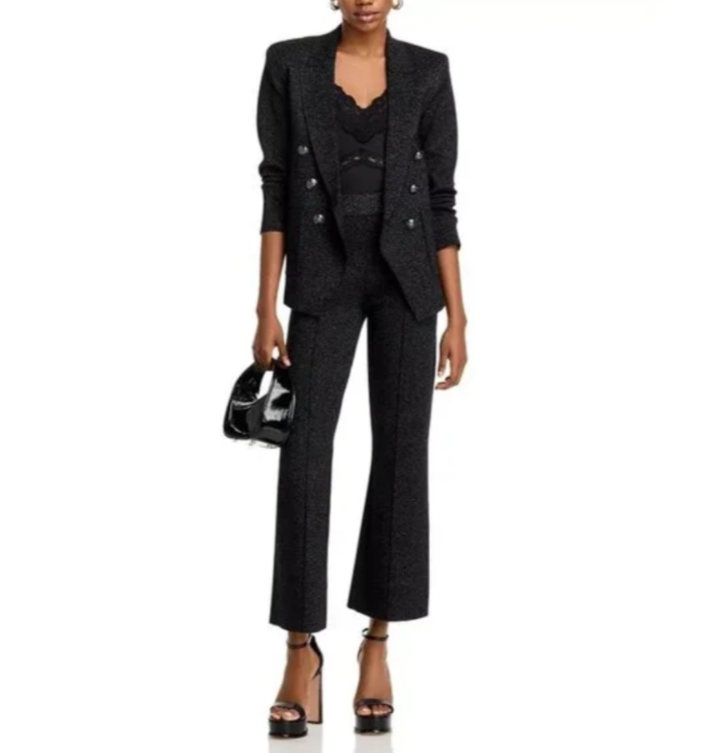 L'AGENCE Kenzie Metallic Knit Blazer MSRP $525