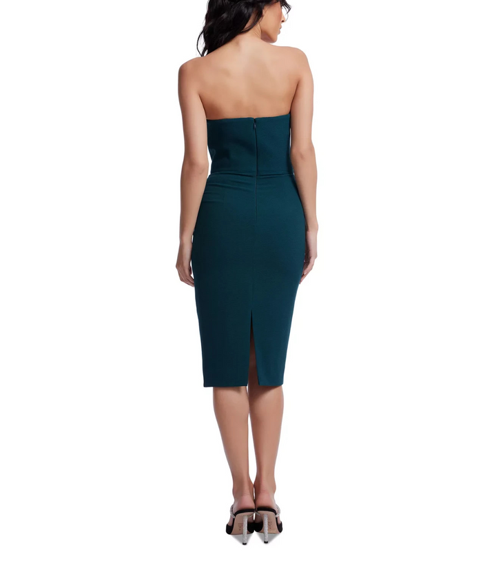 Dress the Population Milan Asymmetric-Neck Fitted Dress MSRP $188