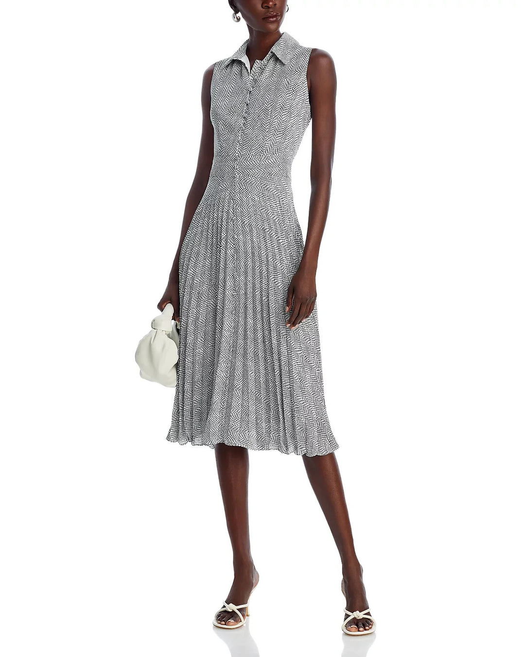 T Tahari Sleeveless Button Down Midi Dress MSRP $138