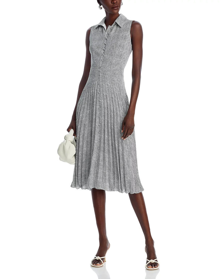 T Tahari Sleeveless Button Down Midi Dress MSRP $138