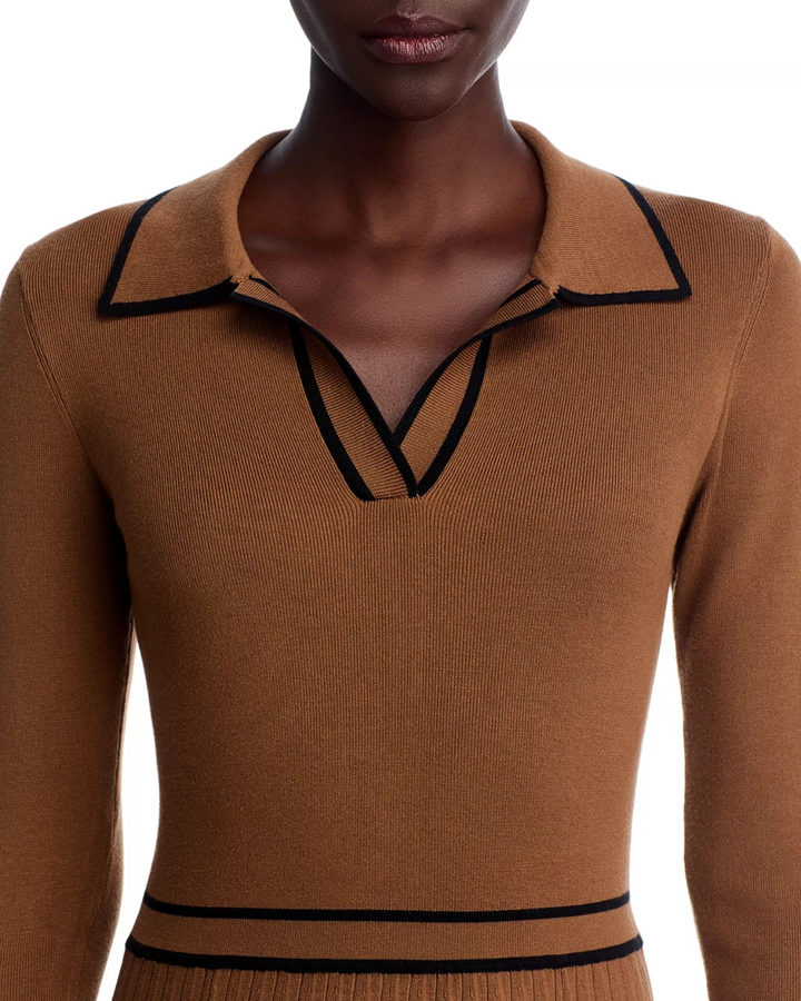 T Tahari Spread Collar Flare Dress MSRP $128