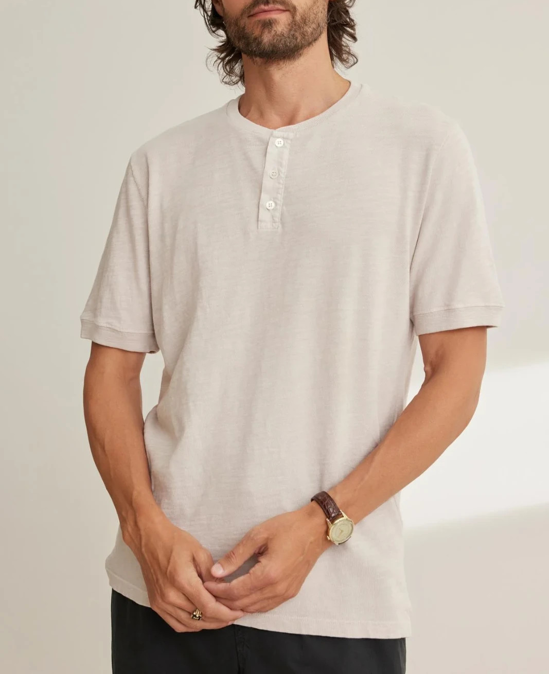 Velvet by Graham & Spencer Short Sleeve Henley MSRP $120