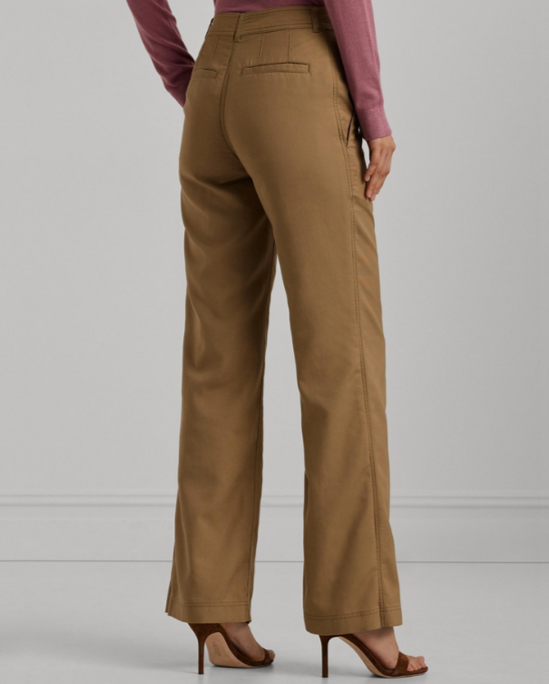 Lauren Ralph Lauren Canvas Wide-Leg Pants MSRP $165